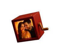 Msioytog Mechanical Flipping Photo Book Offering LED Lighting and Memories Engravings Texture Suitable for Various Occasion Photo Flipping Book