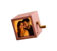 Msioytog Mechanical Flipping Photo Book Offering LED Lighting and Memories Engravings Texture Suitable for Various Occasion Photo Flipping Book