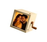 Msioytog Mechanical Flipping Photo Book Offering LED Lighting and Memories Engravings Texture Suitable for Various Occasion Photo Flipping Book