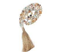 Msioytog Mindfulness Necklace with 108 Prayer Beads Long Tassels Design Elegant Bangle Hand Chain for Men and Women Tassels Necklace
