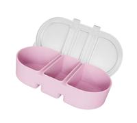 Msioytog (Pack of 3) Silicone Impermeable Canisters Three Compartments for Sauce Storage Heat Immune Cold Safe Oven Refrigerator Outdoor Meal Cold Immune