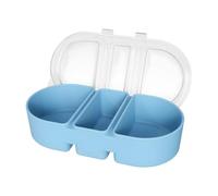 Msioytog (Pack of 3) Silicone Impermeable Canisters Three Compartments for Sauce Storage Heat Immune Cold Safe Oven Refrigerator Outdoor Meal Cold Immune