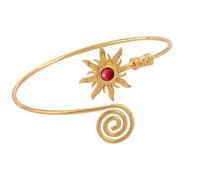 Msioytog Quick Adjust Vintage Sun Arm Band Featuring Turquoise Stone for Long Time Use Metal Construction Turquoise Accent