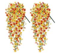 Msioytog Realistic Faux Eucalyptuses & Morning Glory Silk Wall Hanging for Indoor Outdoor Wedding Garden Decor Wall Mounted Silk Flower Display