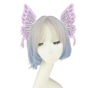 Msioytog Renaissances Styles Crystal Pearls Fairys Wing Hairpiece Practical Headband Perfect for Gothic Woodlands Costume Charm Gothic Fairys Costume Headband