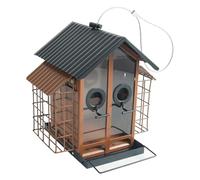 Msioytog Rustproofed Metal Bird Feeders 360 Rotating Hook Large Capacity for Garden Wildlife Observation Large Capacity Bird