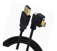 Msioytog Secure USB C Cable for Visual Inspection Equipment Panel Mount Type Full of Durability Left Right Design Fast Speed Industrial Camera Data Wire