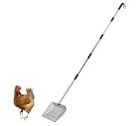 Msioytog Strong 5 Section Metal Waste Scooper Adjustable Ergonomic Handle for Efficient Pet and Poultry Cleaning Long Handled Pet Waste Removal Tool