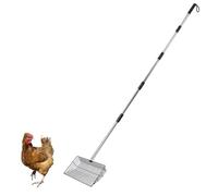 Msioytog Strong 5 Section Metal Waste Scooper Adjustable Ergonomic Handle for Efficient Pet and Poultry Cleaning Long Handled Pet Waste Removal Tool