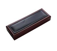 Msioytog Stylish PU Leather Pen Storage Box Modern Desk Accessories for Corporate Presents & Workplace Organization Business Leather Pen Case