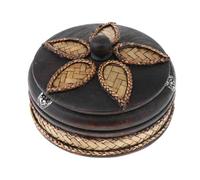 Msioytog Thai Wood Ashtray with Lid Perfect for Indoor and Outdoor Use Gift Givings Parties and Gatherings Smokers Use Southeast Asian Ashtray