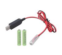 Msioytog USB 5V 2A to 4 LR03 3A Battery Elimination Replacement 3Pcs 1 LR03 3A Battery Power Supply Cable for Clock Toy Electronic Device Power Supply