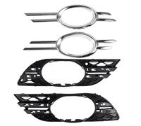 Msisuhoa For Benz W211 E320 E350 E550 E63 For Amg 2007 2008 2009 4Pcs Front Bumper Fog Light Chrome Grill Trim Cover Left Right Car Front Fog Lamp