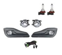 Msisuhoa For Citroen C4L 2012 2013 2014 2015 Front Bumper Left Right Fog Lights LED Halogen Fog Lamp Cover With Harness Switch Car Front Fog Lamp(B 1Set Halogen)