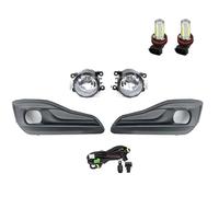Msisuhoa For Citroen C4L 2012 2013 2014 2015 Front Bumper Left Right Fog Lights LED Halogen Fog Lamp Cover With Harness Switch Car Front Fog Lamp(B 1Set LED)