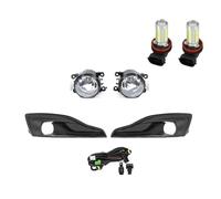 Msisuhoa For Citroen C4L 2012 2013 2014 2015 Front Bumper Left Right Fog Lights LED Halogen Fog Lamp Cover With Harness Switch Car Front Fog Lamp(A 1Set LED)