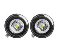 Msisuhoa For Jeep For Commander 2006 2007 2008 2009 2010 2 X Car Front LED Fog Light Angel Eye DRL Daytime Running Lamp Assembly Car Front Fog Lamp(White)