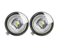 Msisuhoa For Jeep For Commander 2006 2007 2008 2009 2010 2 X Car Front LED Fog Light Angel Eye DRL Daytime Running Lamp Assembly Car Front Fog Lamp(Yellow and Red)