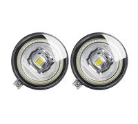 Msisuhoa For Jeep For Commander 2006 2007 2008 2009 2010 2 X Car Front LED Fog Light Angel Eye DRL Daytime Running Lamp Assembly Car Front Fog Lamp(White and Yellow)