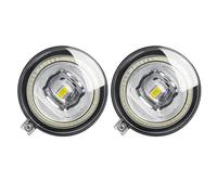 Msisuhoa For Jeep For Commander 2006 2007 2008 2009 2010 2 X Car Front LED Fog Light Angel Eye DRL Daytime Running Lamp Assembly Car Front Fog Lamp(White and White)