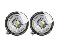 Msisuhoa For Jeep For Commander 2006 2007 2008 2009 2010 2 X Car Front LED Fog Light Angel Eye DRL Daytime Running Lamp Assembly Car Front Fog Lamp(White and Red)