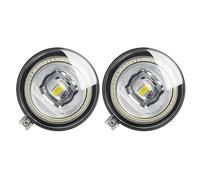 Msisuhoa For Jeep For Commander 2006 2007 2008 2009 2010 2 X Car Front LED Fog Light Angel Eye DRL Daytime Running Lamp Assembly Car Front Fog Lamp(Yellow and White)