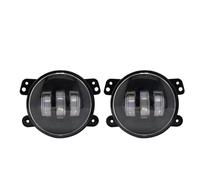 Msisuhoa For Jeep For Wrangler JK TJ LJ For Grand For Cherokee 60W 4 Inch LED Fog Lights With White Halo Ring DRL Amber Turn Signal Lamp Car Front Fog Lamp(2pcs)