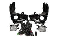 Msisuhoa For Toyota For Yaris For Vios 2020 2021 2022 Car LED Front Bumper Fog Light Fog Lamp Cover Wire Harness Grille Foglights Frame Car Front Fog Lamp(LED White Fog set)