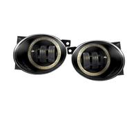 Msisuhoa For VW For Golf For Jetta 6 For Tiguan 5N For Touran For EOS 2 X LED Fog Light With Angel Eye DRL 9006 Car Fog Driving Lamp Car Front Fog Lamp(Yellow and Yellow)