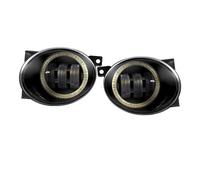 Msisuhoa For VW For Golf For Jetta 6 For Tiguan 5N For Touran For EOS 2 X LED Fog Light With Angel Eye DRL 9006 Car Fog Driving Lamp Car Front Fog Lamp(White and Red)