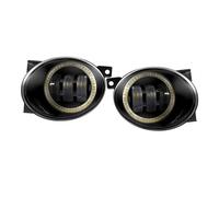 Msisuhoa For VW For Golf For Jetta 6 For Tiguan 5N For Touran For EOS 2 X LED Fog Light With Angel Eye DRL 9006 Car Fog Driving Lamp Car Front Fog Lamp(Yellow and Blue)