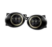 Msisuhoa For VW For Golf For Jetta 6 For Tiguan 5N For Touran For EOS 2 X LED Fog Light With Angel Eye DRL 9006 Car Fog Driving Lamp Car Front Fog Lamp(White and Yellow)