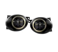 Msisuhoa For VW For Golf For Jetta 6 For Tiguan 5N For Touran For EOS 2 X LED Fog Light With Angel Eye DRL 9006 Car Fog Driving Lamp Car Front Fog Lamp(White and White)