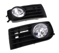 Msisuhoa For Vw For Golf Mk5 For Rabbit 2006 2007 2008 2009 White Fog Light Grill Kit Front Bumper Grille Fog Light Car Front Fog Lamp