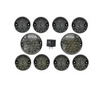 Msisuhoa Front Fog Light For Defender 90 110 1983-2019 10pcs Rear Fog Lights Reversing Light Upgrade LED Smoked Lens Car Front Fog Lamp