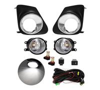 Msisuhoa Front Fog Light For Toyota For Corolla For Altis 2011 2012 2013 Fog Light Lamp Daytime Running Chrome Wires Switch Relay Car Front Fog Lamp(Chrome Led White)