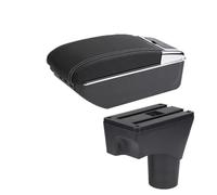 Msisuhoaf Center Console For Nissan For March For Micra K13 For Sunny 2010-2023 Arm Storage Box Retrofit Parts Car Accessories Car Armrest Box(C white line 7USB)