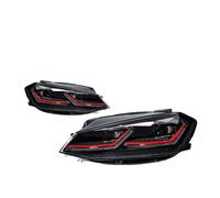 Msisuhoaf Headlight Assembly For Golf 7.5 MK7.5 2018-2021 LED Auto Headlight Assembly Upgrade For R Line Style Design LHD Tool Accessories 2 PCS(Black Apair LHD)