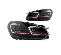 Msisuhoaf Headlight Assembly For VW For Golf 6 R20 MK6 2009-2012 Headlights Latest Styling LED Daytime Lights Dual Projector Car Accesorios Modified Auto Parts(LHD,Red Set)