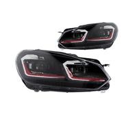 Msisuhoaf Headlight Assembly For VW For Golf 6 R20 MK6 2009-2012 Latest Styling LED Daytime Lights Dual Projector Car Accesorios Modified Auto Parts Headlights(LHD,Red Set)