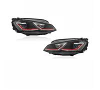 Msisuhoaf Headlight Assembly For VW For GOLF 7 2013-2017 Halogen Xenon For GTI Front Headlights DRL Turning Signal Head Lamp 2PCS LED Car Headlight Assembly(Led -With Bulb,Xenon Red RHD)