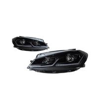 Msisuhoaf Headlight Assembly For VW For Golf 7.5 MK7.5 2018-2021 LED Auto Headlight Assembly Upgrade R Line Style Design LHD RHD Tool Accessories 2 PCS(For Left Hand Drive,Black Apair LED)
