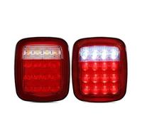 Msisuhoaf Rear Light Assembly For Jeep For Wrangler YJ TJ CJ 2pcs 16 LED Tail Lights Smoked Shell Light Rear Brake Reverse With/without Turn Signals(Red without Turn)