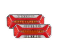 Msisuhoaf Rear Light Assembly For Lorry Bus Trailer Truck Reflector Reverse Light Taillight LED Tail Dynamic Brake Stop Turn Signal Rear Fog Lamp(2PCS 12V-24V)