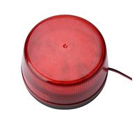 Msiud 12V Red LED Strobe Warning Light, Emergency Flashing Lights, High Intensity Flashing Beacon for Road Cones Guardrails Traffic Safety, Dustproof Rainproof Shockproof, 15 LED Beads (2 Flashes/Sec)