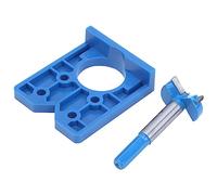 Msiud 35mm Hinge Jig Drill Bits, Professional Guide Concealed Hinge Jig, Puncher Locator for Cabinet Hinges Mounting Plates, Precision Drilling Guide, Aluminium Alloy, Includes Hole Opener