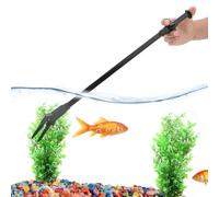 Msiud Aquarium Tongs, Fish Tank Plastic Tweezer Water Plants Algae Clamp Scrapers Cleaning Tool Clip Spot Feed and Coral Extra Long Tweezers Multi Purpose Pruning Cleaner Curved Tools