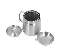 Msiud Bacon Grease Container, 2L 304 Stainless Steel Oil Strainer Pot, Oil Storage Can Container with Fine Mesh Strainer Dust Proof Lid, Non Slip Tray for Frying, Bacon Fat Storage
