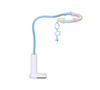 Msiud Bird Desktop Interactive Stand, Flexible Perch Stand with Bell Parrot Toy Training Playstand Playground Accessories Bendable Tabletop Platform Parakeet Play for Lovebirds Pigeon Budgies (Pink)