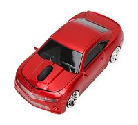 Msiud Race Wire Less Car Mouse, 2.4GHz LED Light 1600 DPI 3D Sport Shaped Ergonomic Styling Gaming Optical Mice Mini Receiver Office Accessories for PC Laptop Notebook Plug Play (Red)